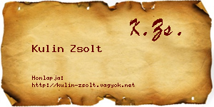 Kulin Zsolt névjegykártya